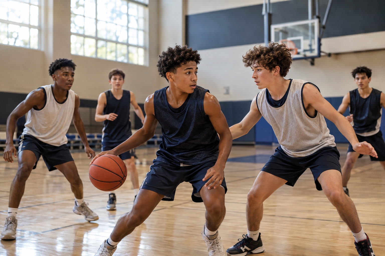 Born To Win basketball players in action on the court